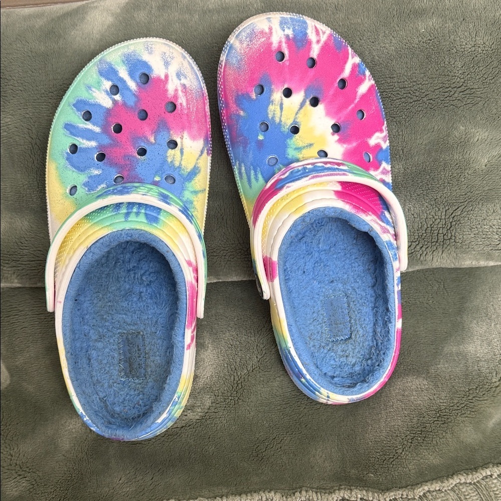 CROCS Kids Tie-Dye Slippers - Multicolor